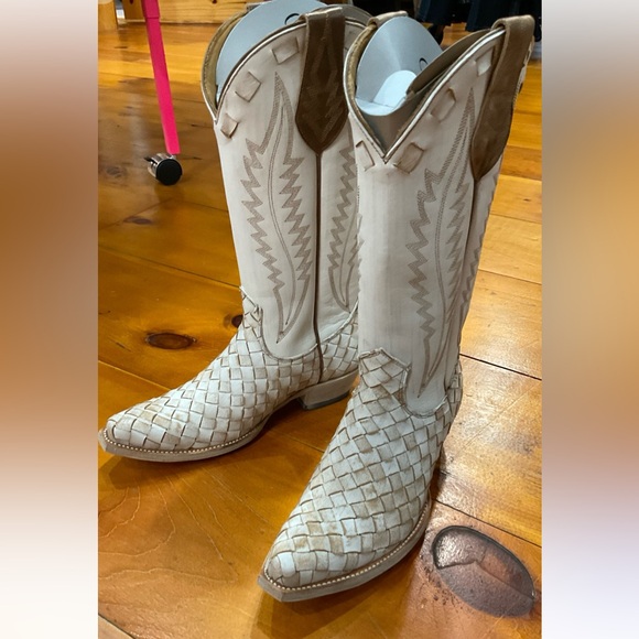 Old Gringo Reptilian western boots cowgirl cowboy weaved design RTL $595 7.5 NIB - Picture 5 of 10